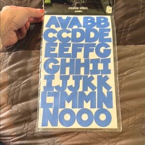 Blue Alphabet Stickers Bold Design